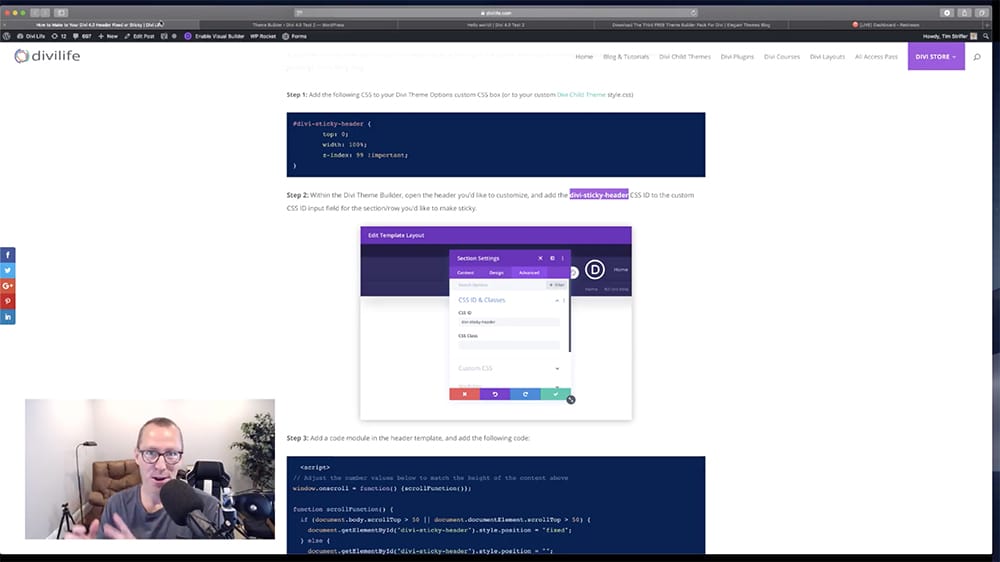How to Make Your Divi 4.0 Header Fixed or Sticky